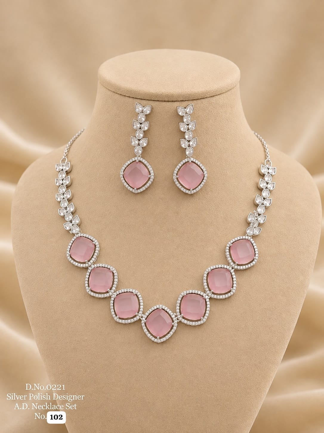 Elegant A.D. Designer Necklace with sparkling stones and a premium finish 🥰