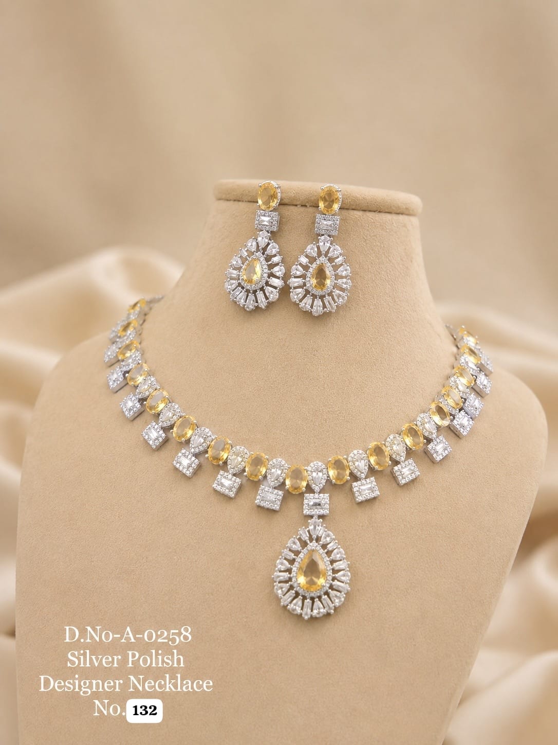 Elegant A.D. Designer Necklace with sparkling stones and a premium finish 🥰