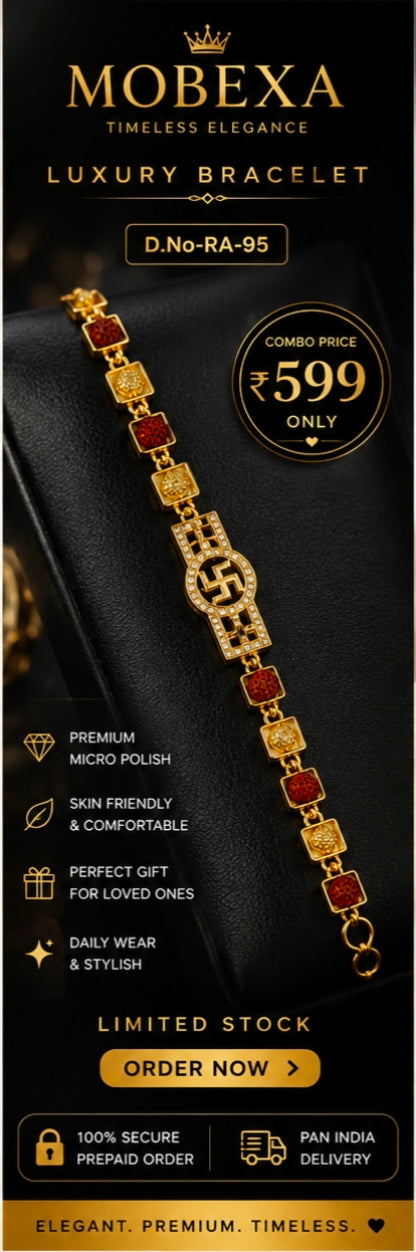 ✨ Premium Swastik Designer Bracelet