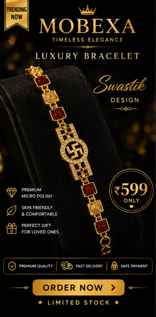 ✨ Premium Swastik Designer Bracelet