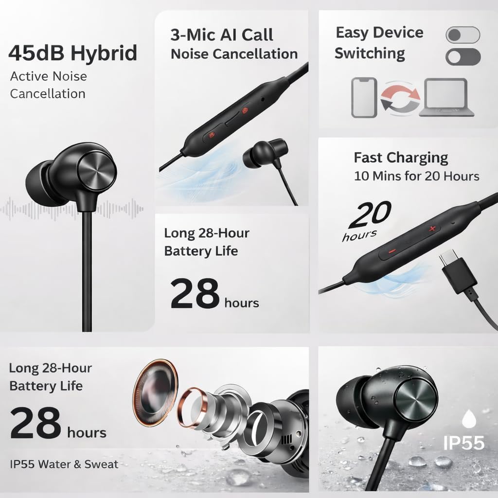 OnePlus Bullets Wireless Z3 Neckband Earphones